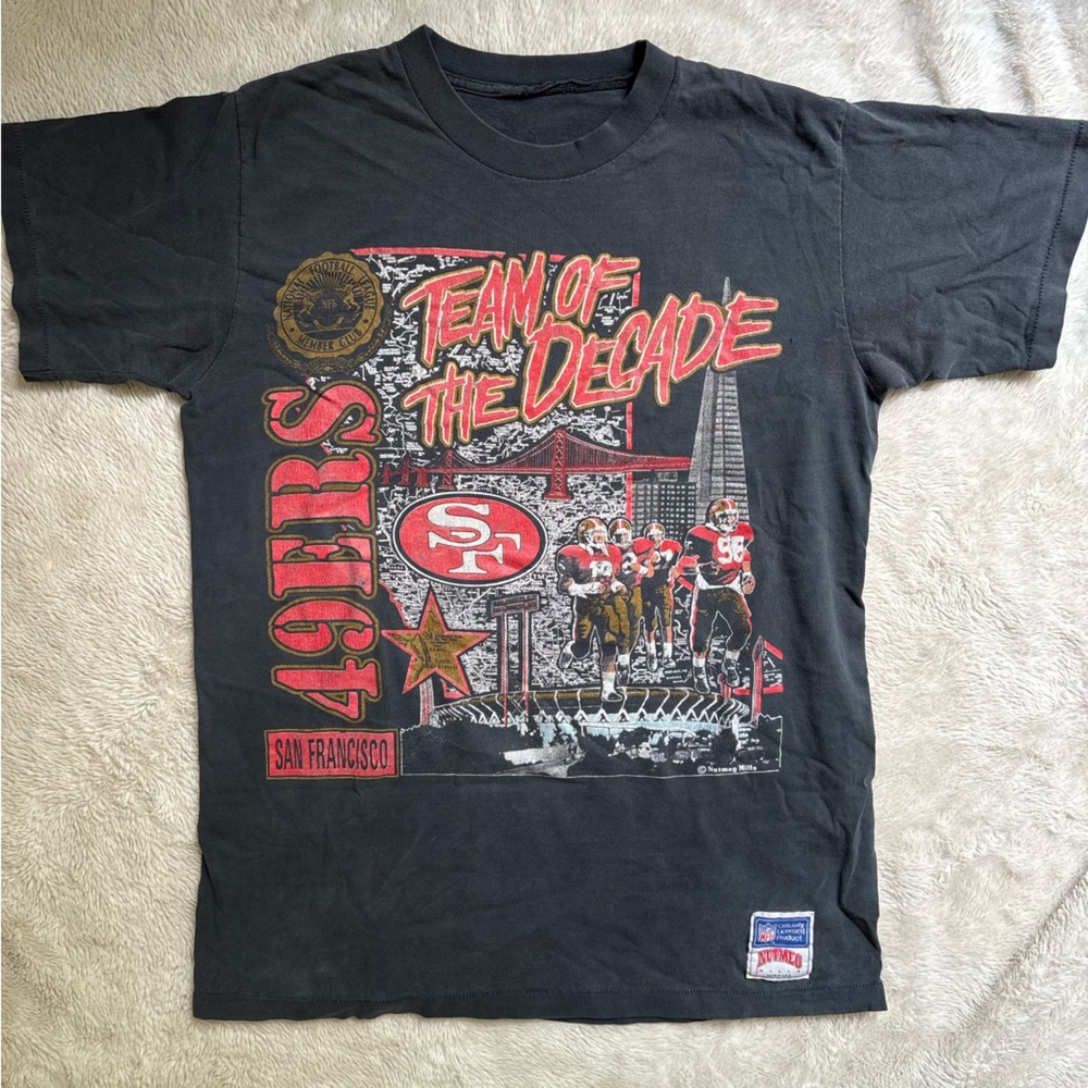 Vintage nutmeg single stitch 49ers nfl tee
